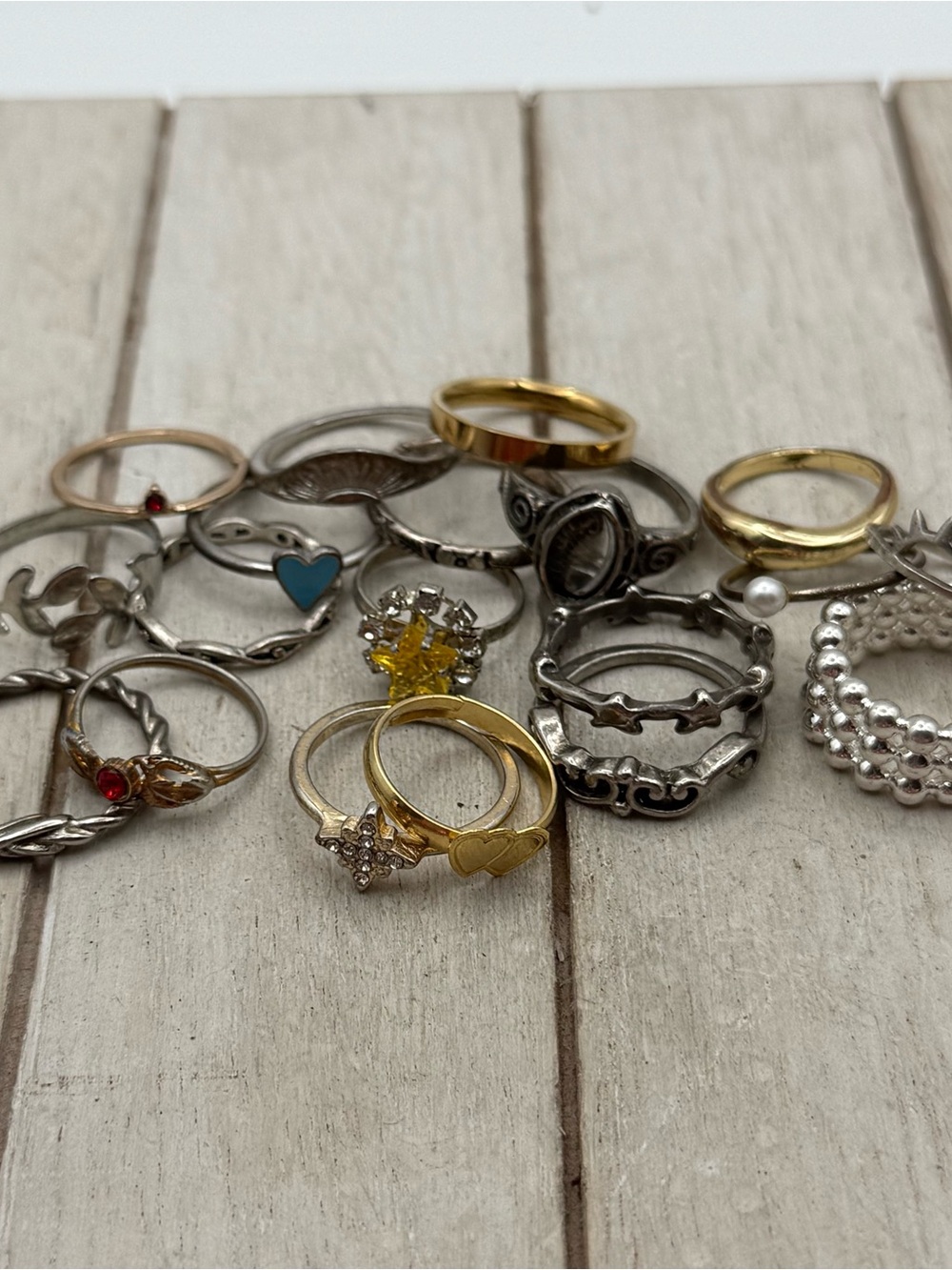 Mixed Gold and Silver Accent Rings - Women Jewelry